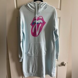 Rolling Stones Powder Blue Hoodie Dress XL